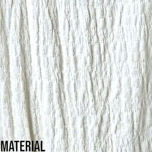 MUDD Women's Cream colored Soft Smocked bottom Tank Top - Picture 9 of 12